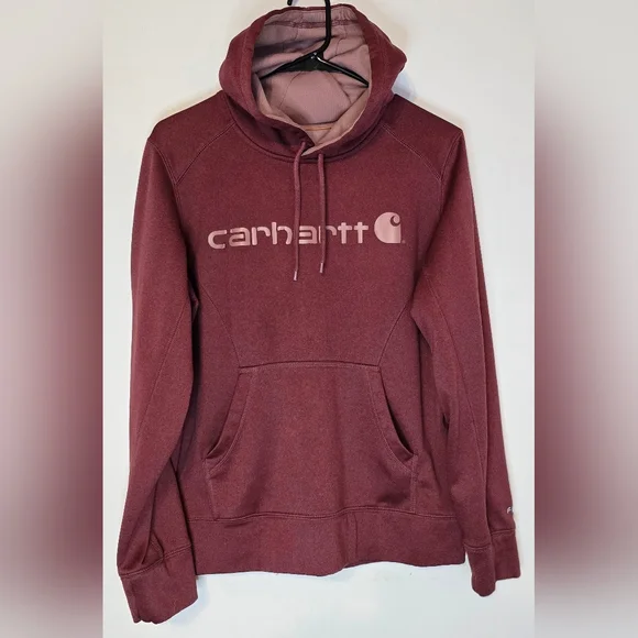 Maroon Carhartt Hoodie, size Medium - Picture 1 of 4